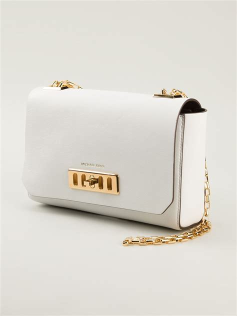 michael kors white chain bag|Michael Kors purse with chain.